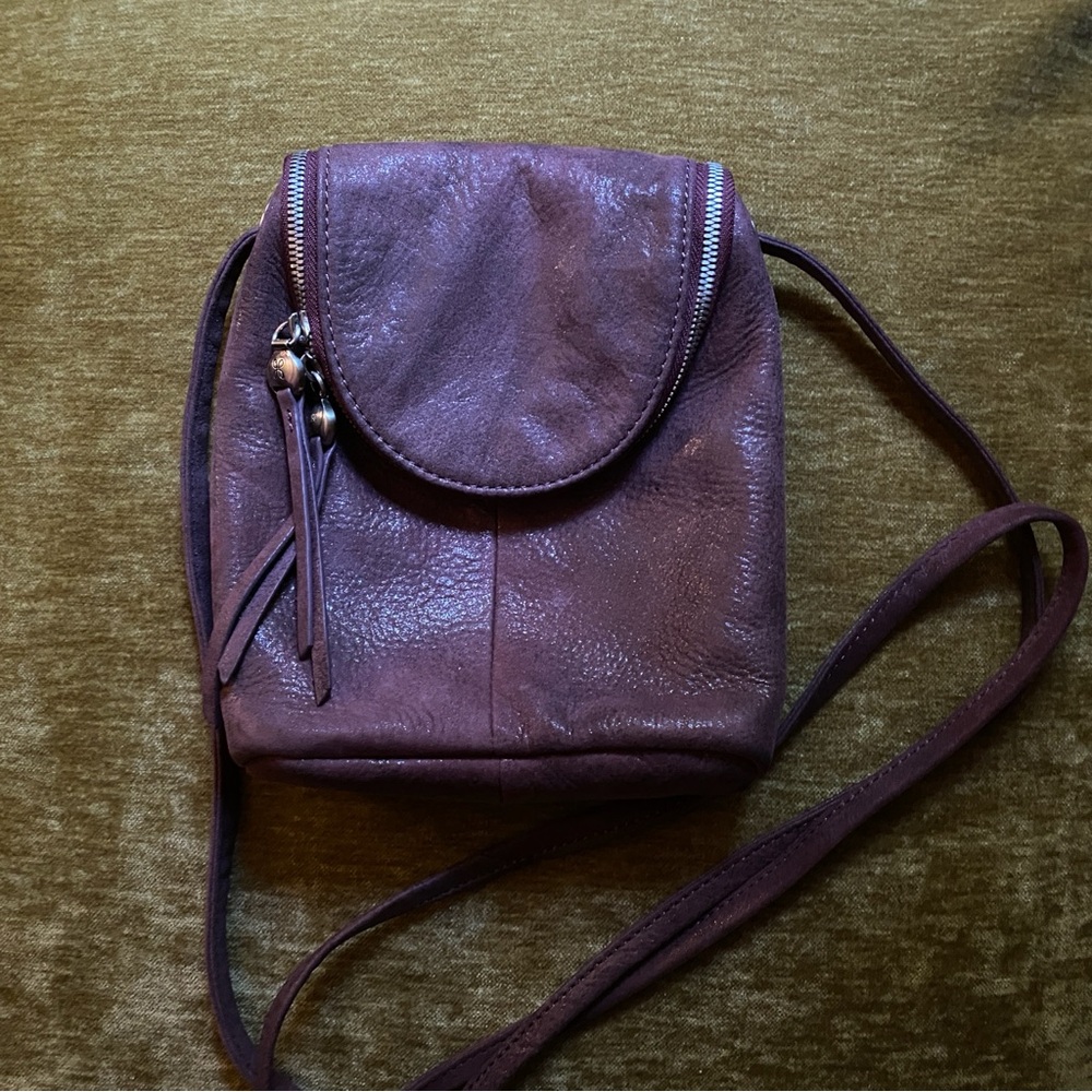 Hobo Fern Crossbody • Brown Shimmer Suede